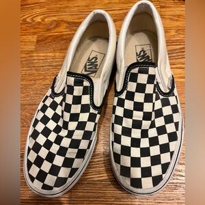 Vans Black and White Checkerboard Slip-Ons